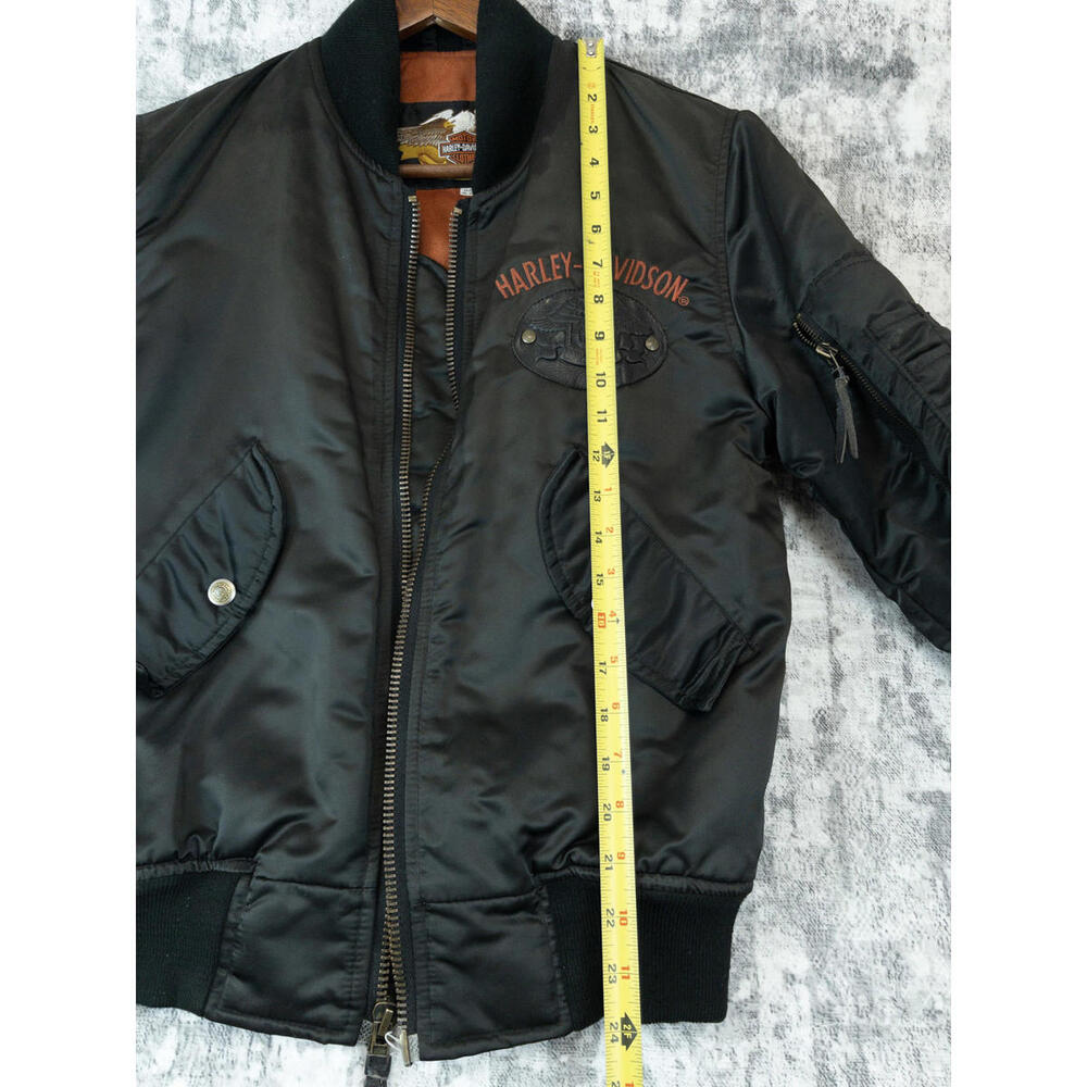 Harley-Davidson Hog Bomber Jacket Embroidered Liv… - image 4